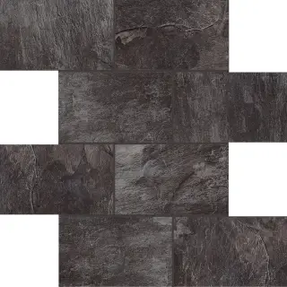 Ardoise Noir 7.5x15 6mm 30x30 Muretto