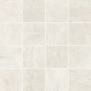 Ardoise Blanc 7.5x7.5 6mm 30x30 Mosaico