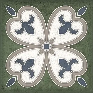 Керамическая плитка Смальта декор зеленый / Плитка Smalto décor 4 verde 15*15