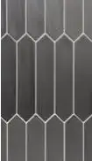 Equipe Lanse Настенная керамическая плитка Black 5x25 глазурованный матовый