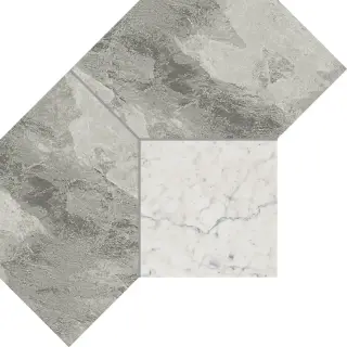 Italon Керамический гранит Charme Extra Floor Project Мозаика Silver Polygon (старый пакинг) 21x28.5 люкс
