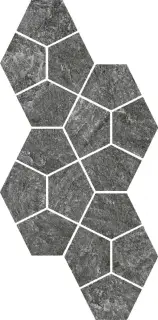 Магма Графит Мозаика Призм 20.5x41.3