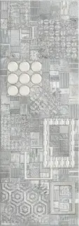 Commesso Grigio Geometria Decor 25.1x70.9
