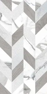 Керамическая плитка Арабескато белый микс / Плитка 31.5*63 Arabescato bianco mix  59,07м/9шт.кор