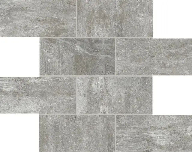 La Roche Grey 7.5x15 6mm 30x30 Muretto