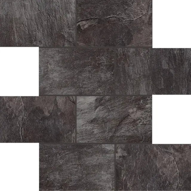 Ardoise Noir 7.5x15 6mm 30x30 Muretto