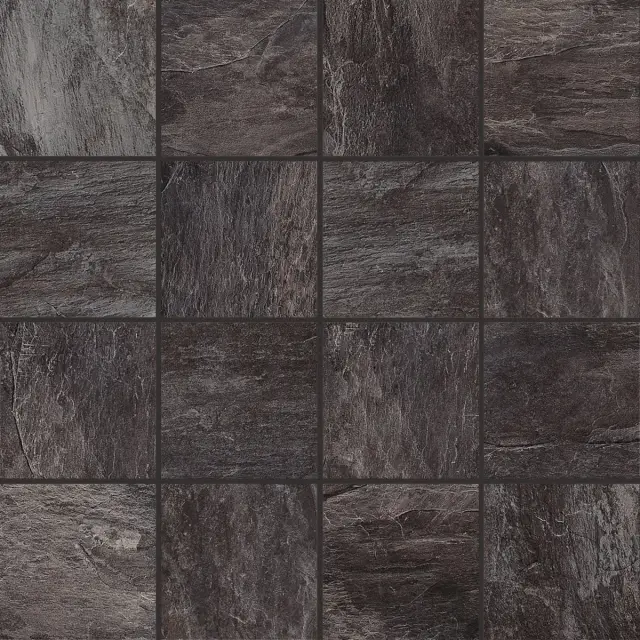 Ardoise Noir 7.5x7.5 6mm 30x30 Mosaico