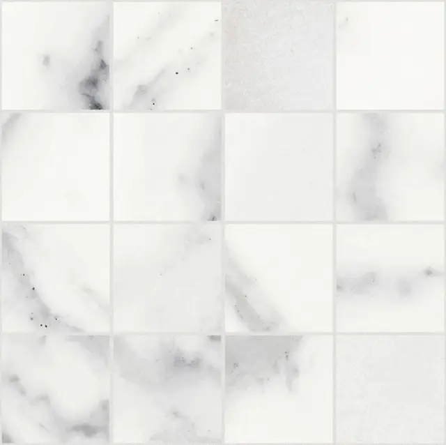 Origines Rex Blanc Glossy 6mm Mosaico 7.5x7.5 30x30