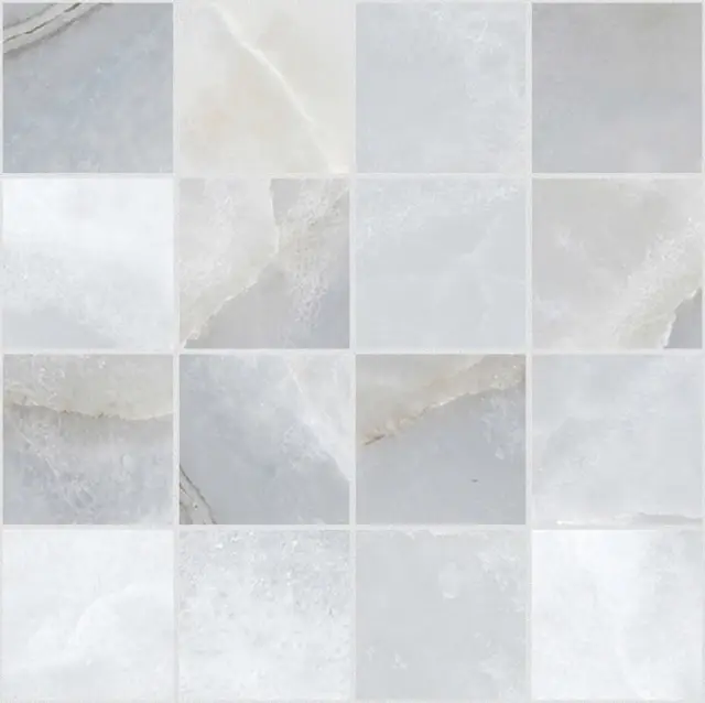 Reves De Rex Blue Glossy 6mm Mosaico 7.5x7.5 30x30