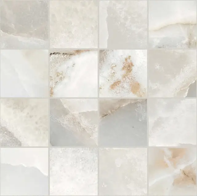 Reves De Rex Noisette Glossy 6mm Mosaico (7.5x7.5) 30x30