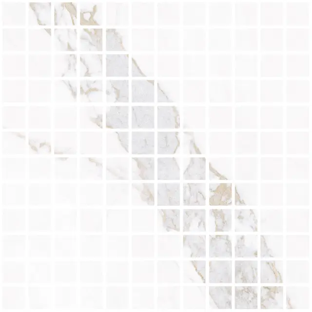 Blanc Calacatta Gold Mosaic 25 Soft 30x30