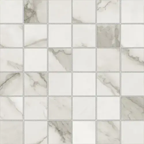 Керамогранит Мозаика калакатта люкс серебро / Mosaico Calacatta Lux Silver 29,8*29,8