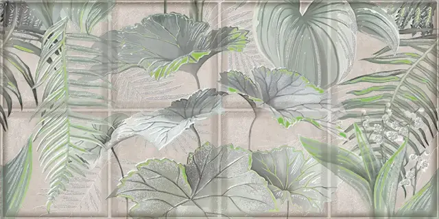 Керамическая плитка Майолика кремовый / Панно 63.0*63.0 Maiolica crema (2 шт)