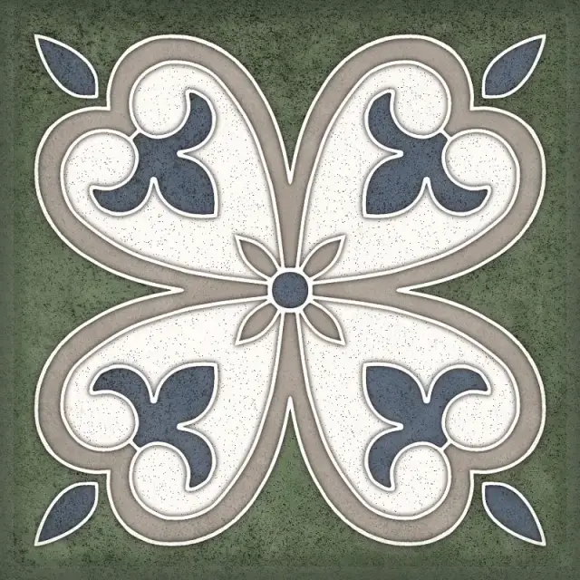Керамическая плитка Смальта декор зеленый / Плитка Smalto décor 4 verde 15*15