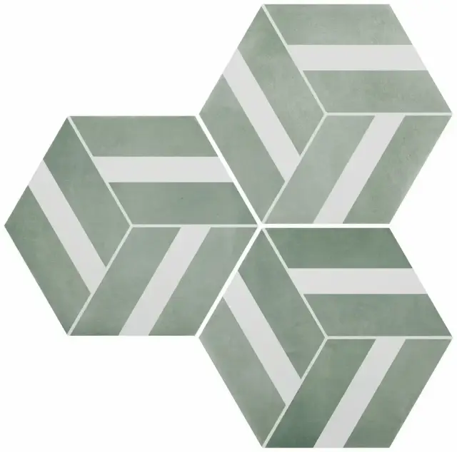 DURSTONE SIX Cementine Керамогранит Bari Aqua 23x27 глазурованный матовый
