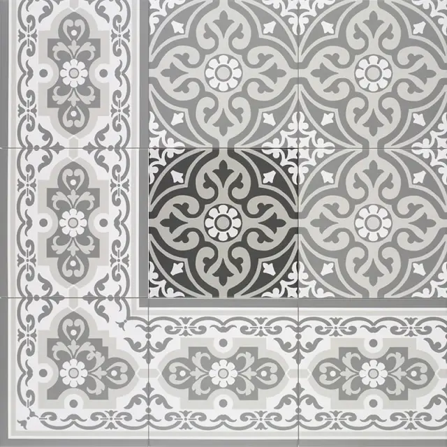 Normandy Black Centro 20x20