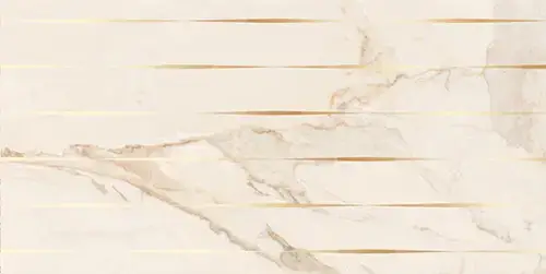 Керамическая плитка Калакатта золото линия / Декор 31.5*63 Calacatta gold linea