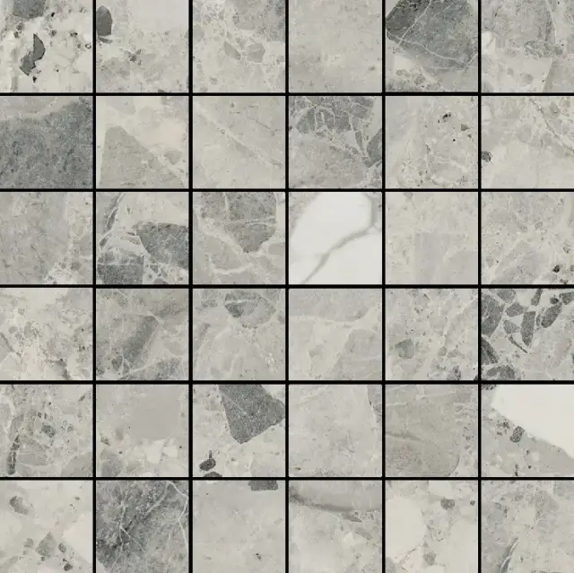 Italon Керамический гранит Continuum Мозаика Stone Grey 30x30 натуральный