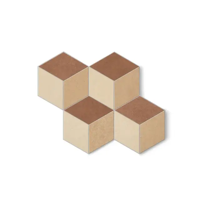 Sensi Terre Cot+Ros+Mat Nat Cubo 37x46