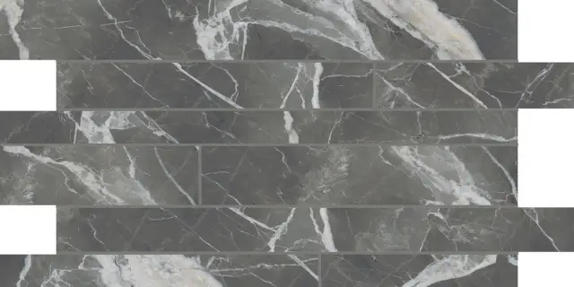 Stones & More 2.0 Calacatta Black Smooth Listello Sfalsato 30x60