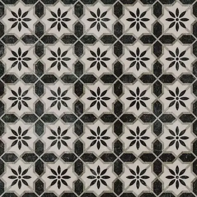 Декор Фреджио 1 черно-белый|20x20